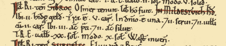 Domesday entry for Shipbrook