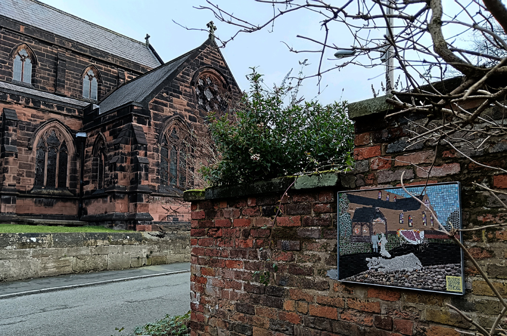 Mosiac and Church Mosiac and Church